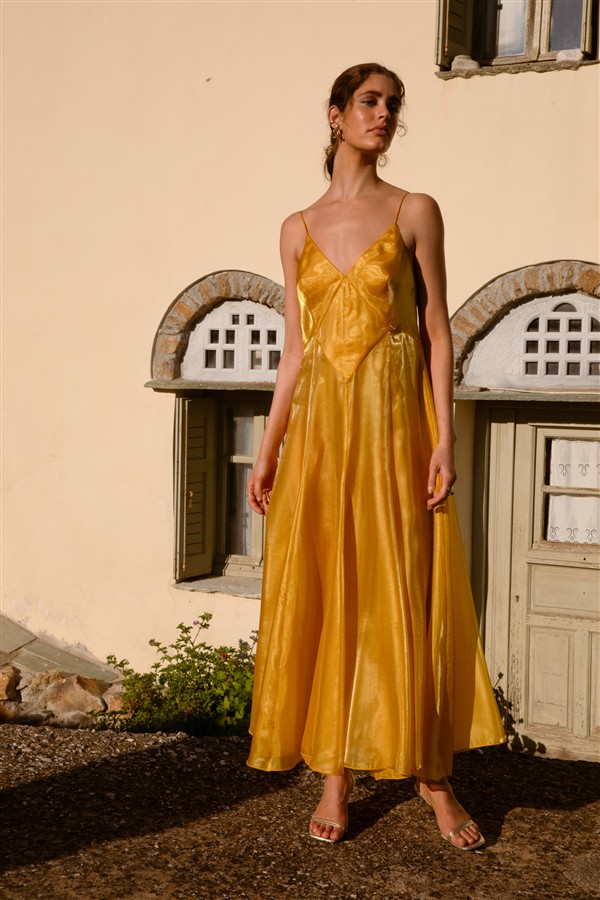 NIDODILEDA FENELLA DRESS GOLD YELLOW
